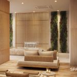 Spa do condomínio para uso coletivo