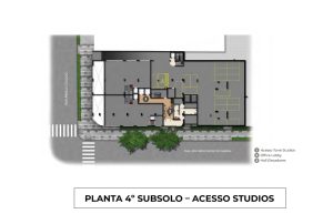 planta subsolo studio do empreendimento Roma Jd Guedala